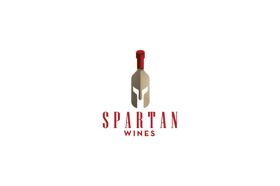 SpartanWines Logo Design Logo Cowboy
