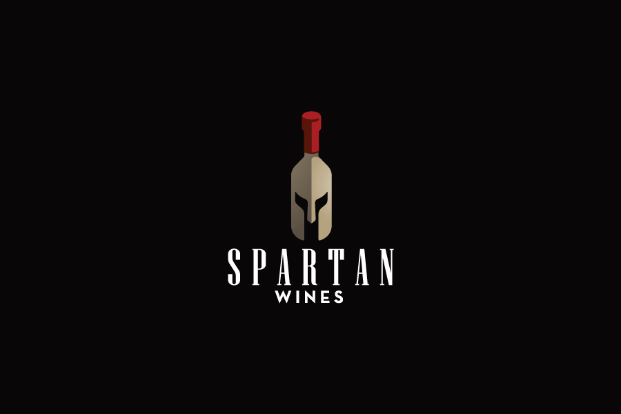 SpartanWines Logo Design Logo Cowboy