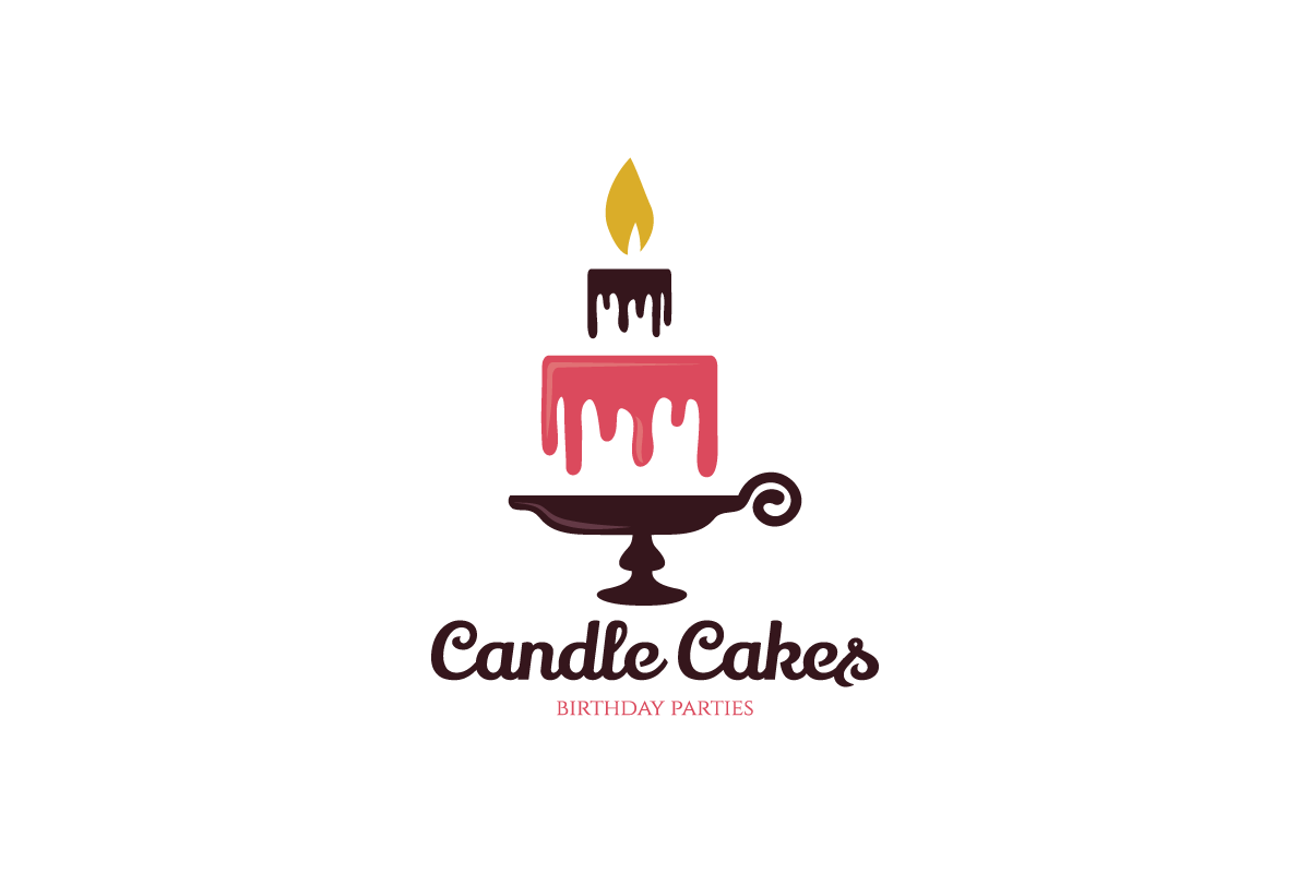 Candle Cakes Logo Design Logo Cowboy