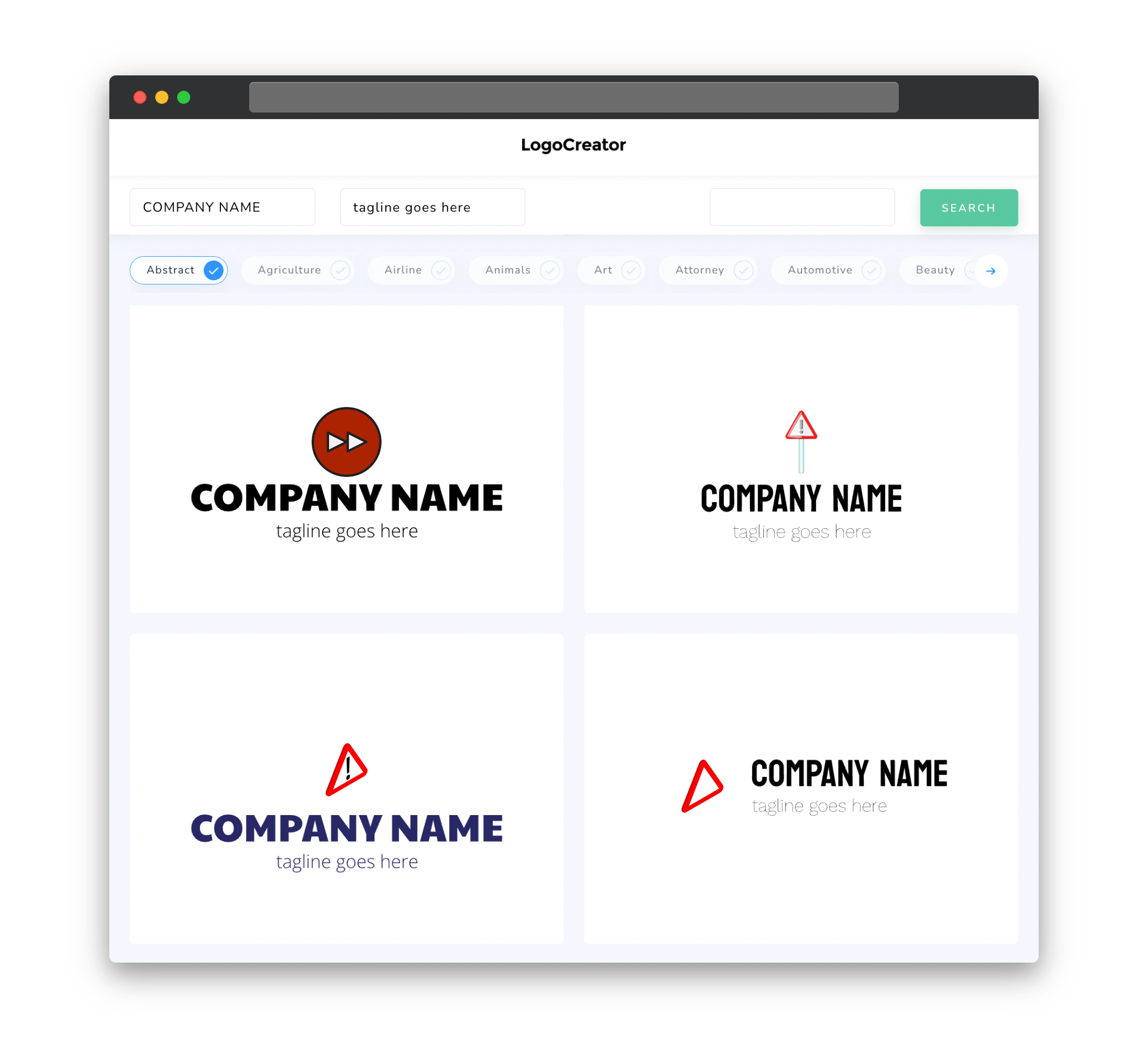 Red Triangle Logo Design Create Your Own Red Triangle Logos