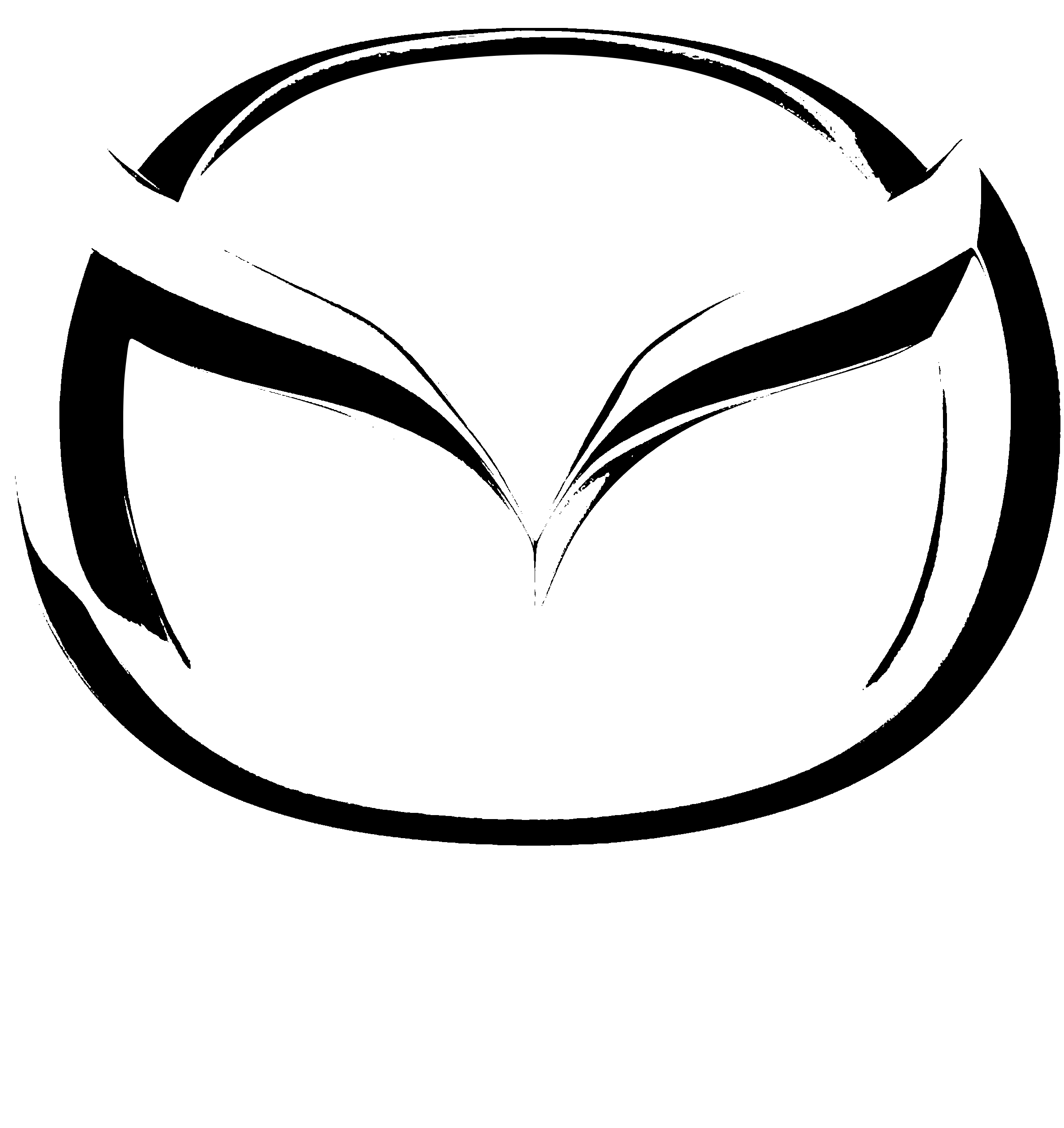 White Mazda Logo LogoDix