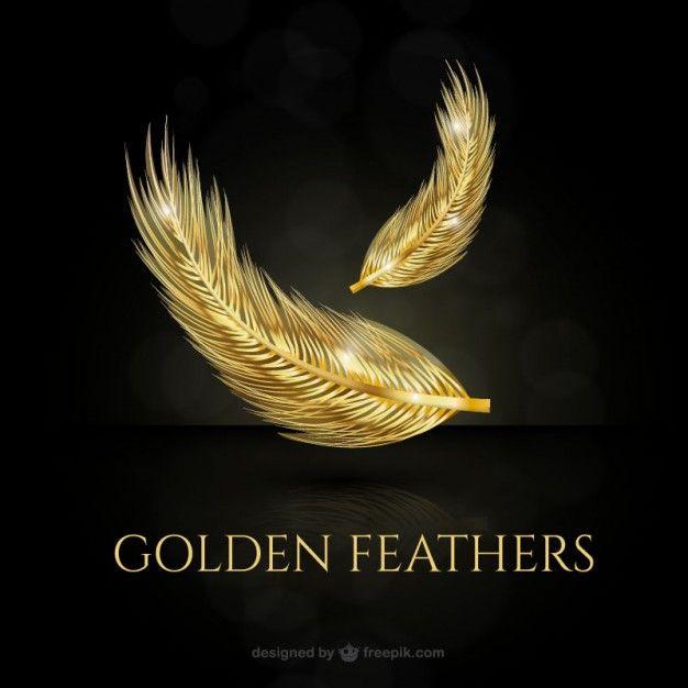 Gold Feather Logo LogoDix