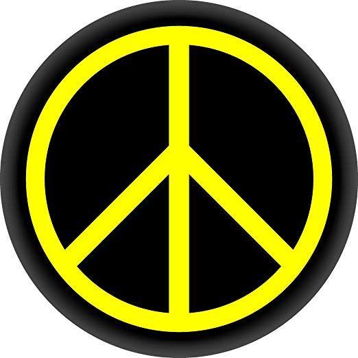 Yellow Peace Sign Logo LogoDix