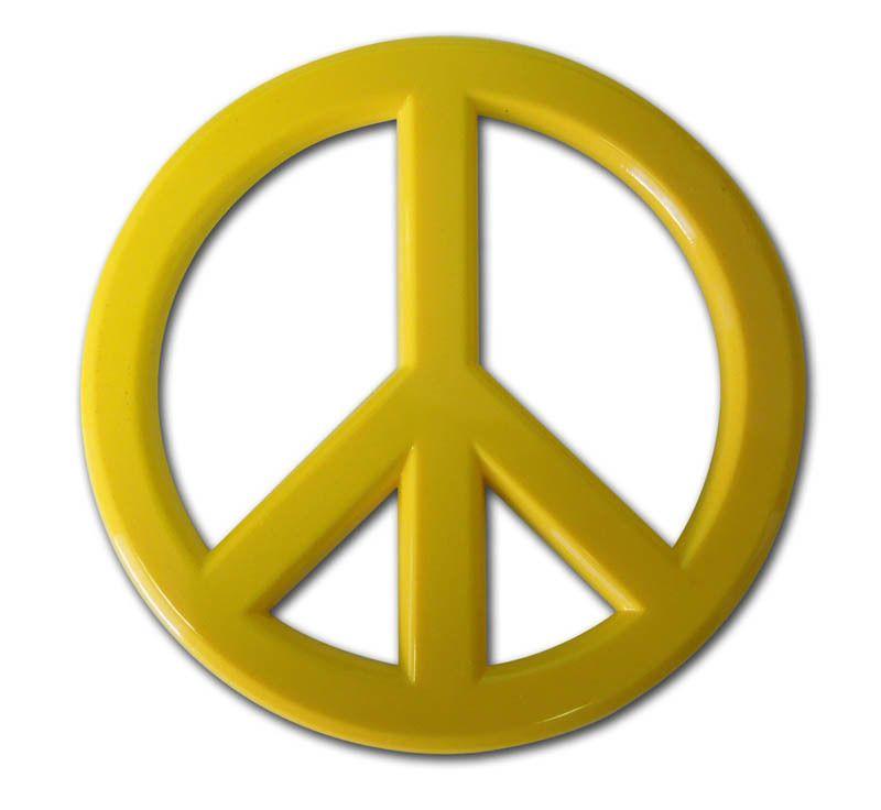 Yellow Peace Sign Logo LogoDix