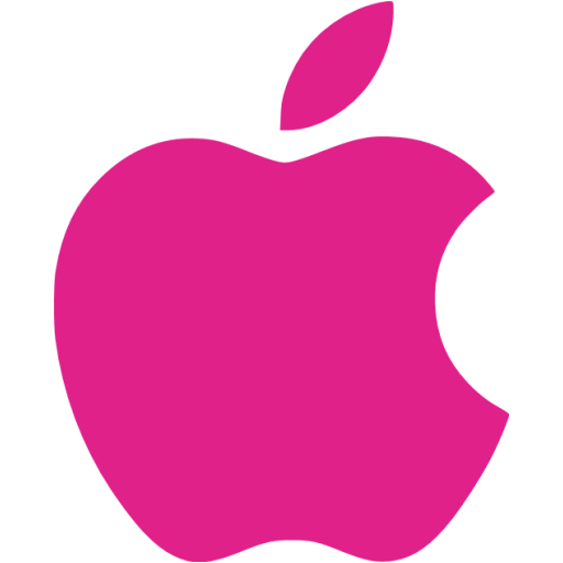 Pink Apple Logo LogoDix