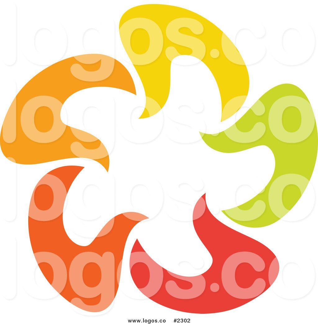 Red Green and Yellow Flower Logo