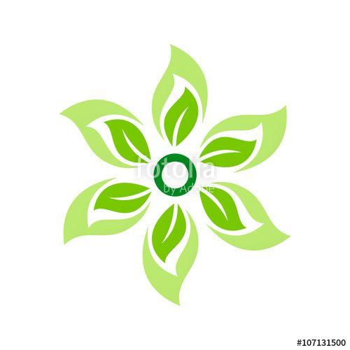Green Flower Logo LogoDix