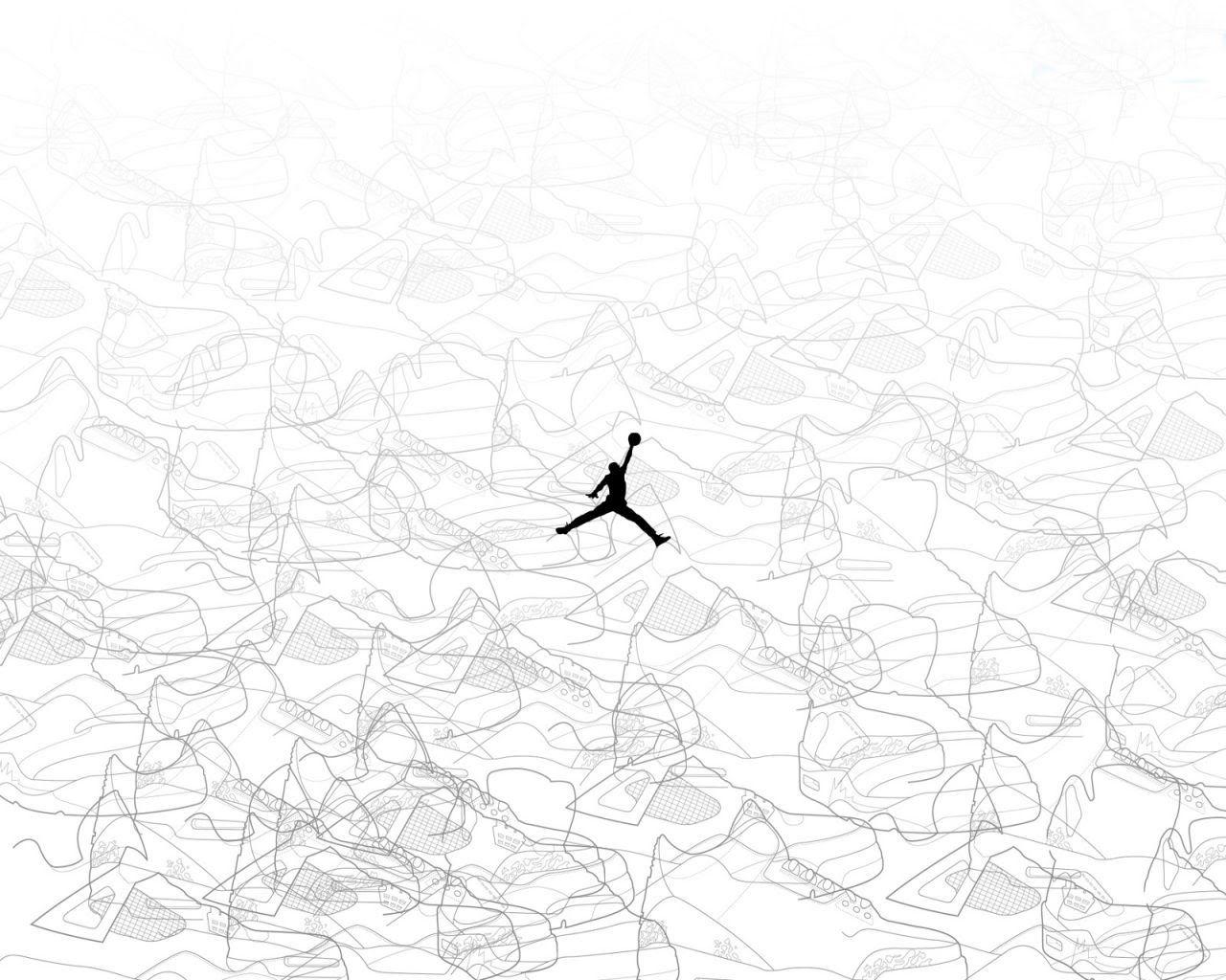 White Jordan Logo LogoDix