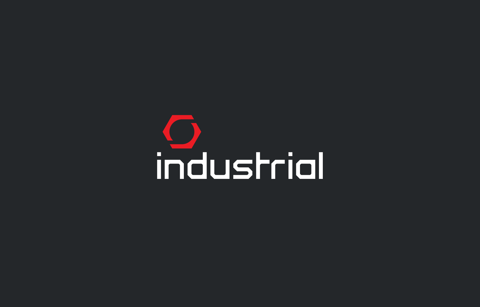 Industrial Black and Red Logo