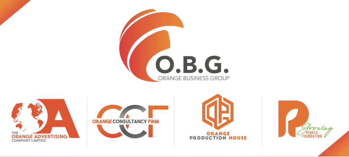 Company with Orange B Logo LogoDix
