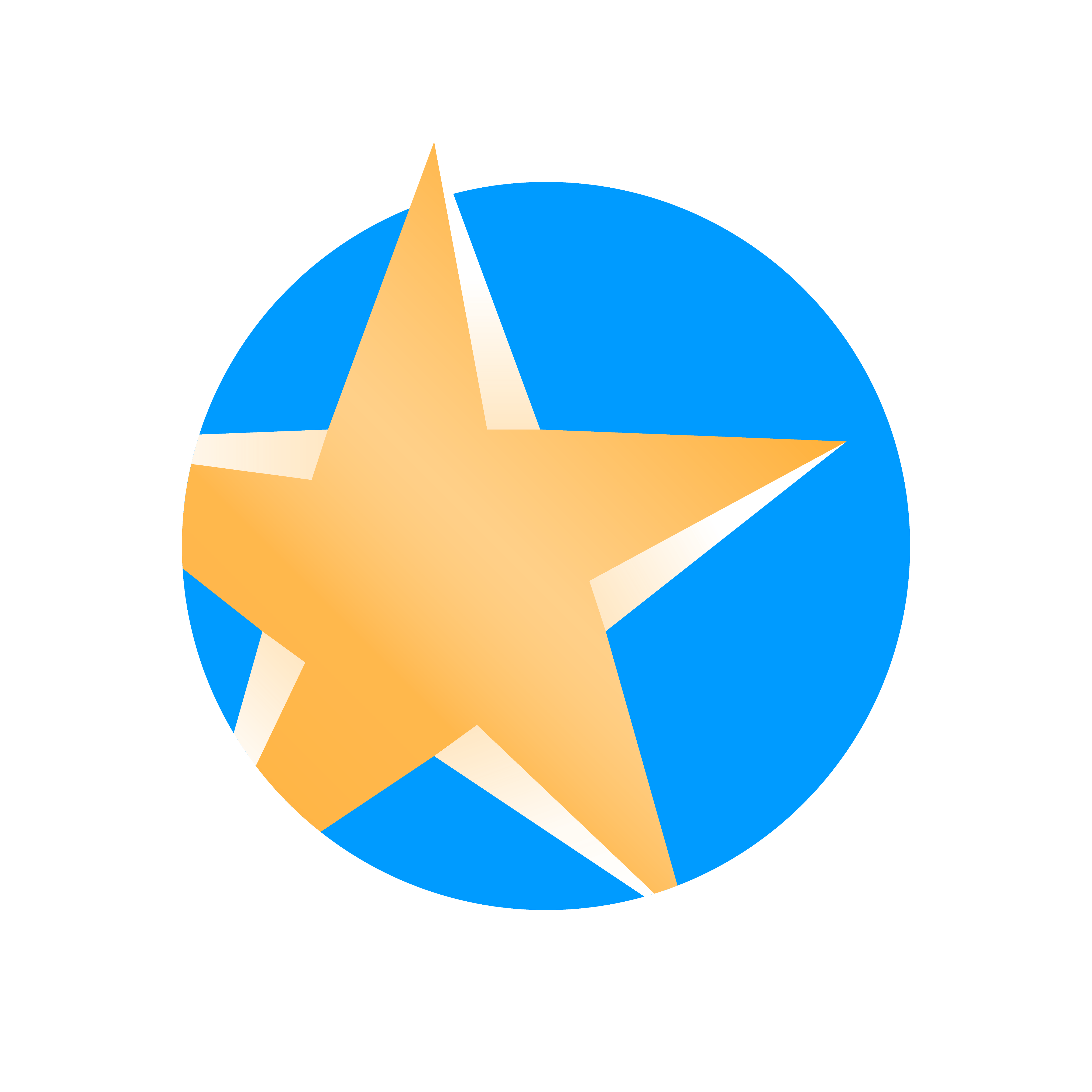 Looking Square Blue Yellow Stars Logo