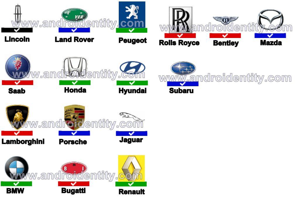 Logo Quiz Cars Answers Level 2