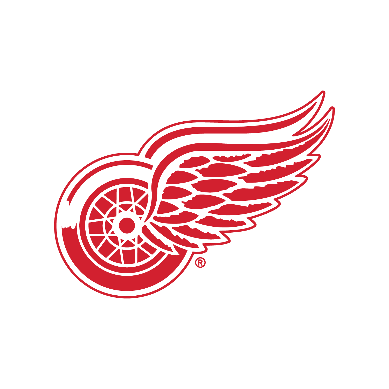 Small Red Wings Logo LogoDix
