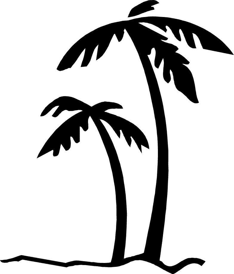 Black and White Palm Tree Logo LogoDix