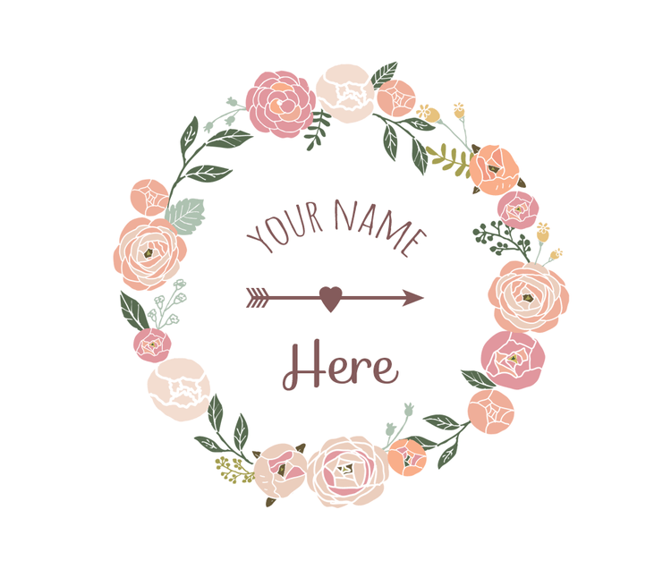 Flower Frames Rustic Logo LogoDix