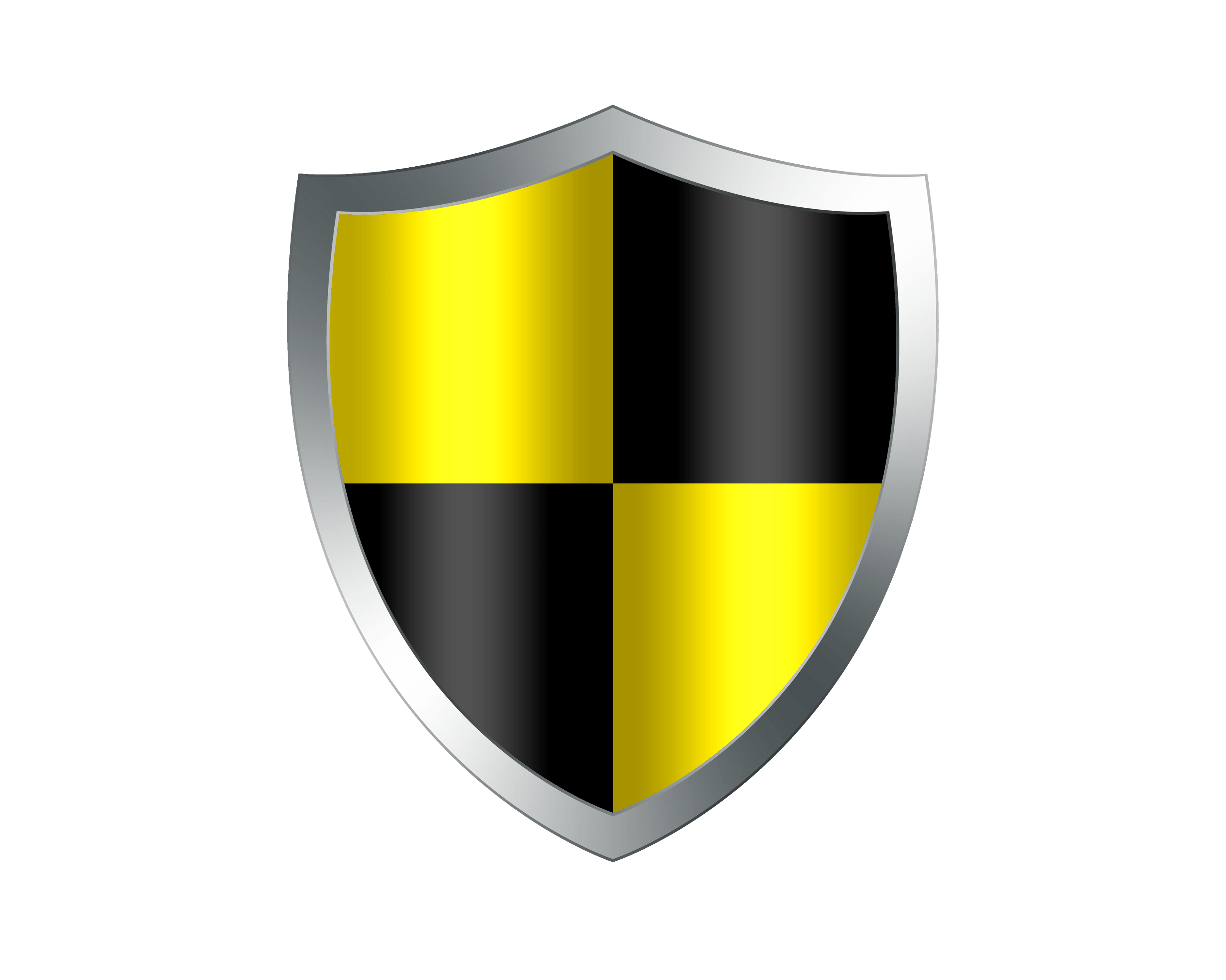 Black and Yellow Shield Logo LogoDix