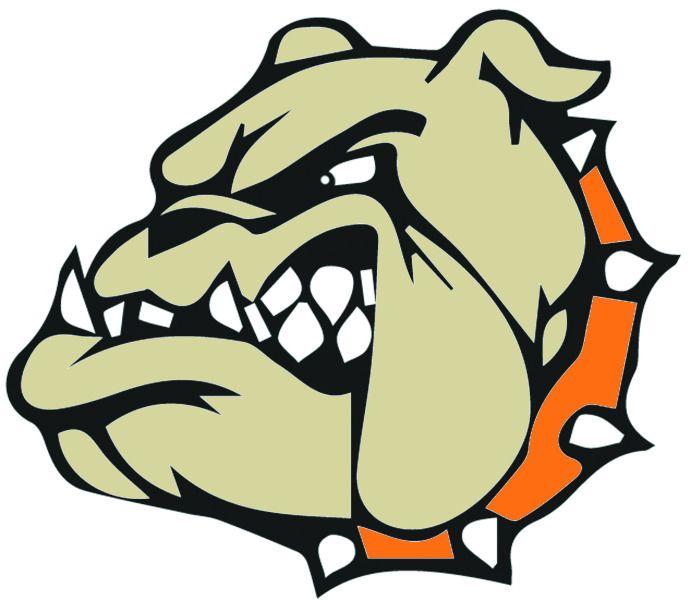 Orange and Black Bulldog Logo LogoDix