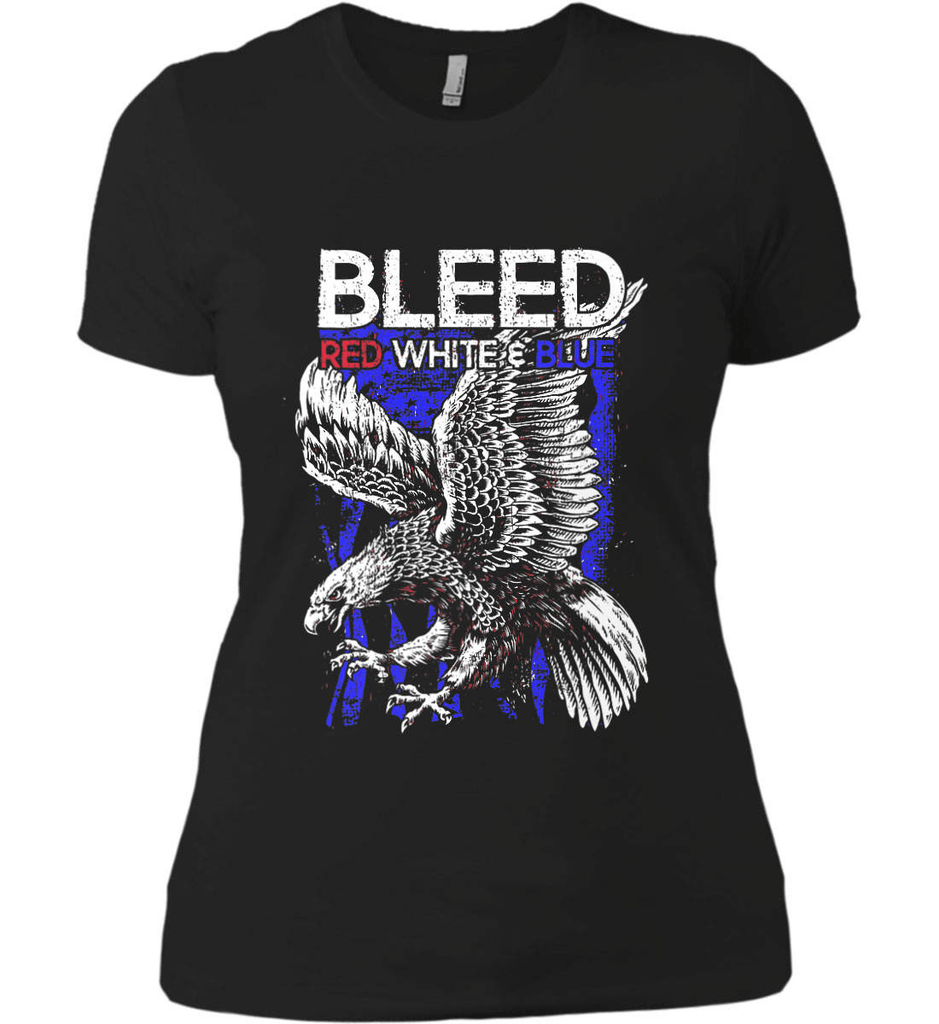 Lady Red White and Blue Eagles Logo