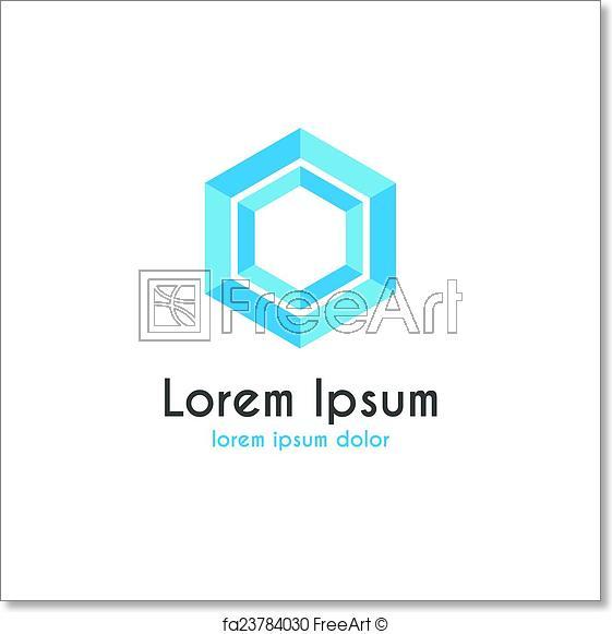 Blue Hexagon Logo LogoDix