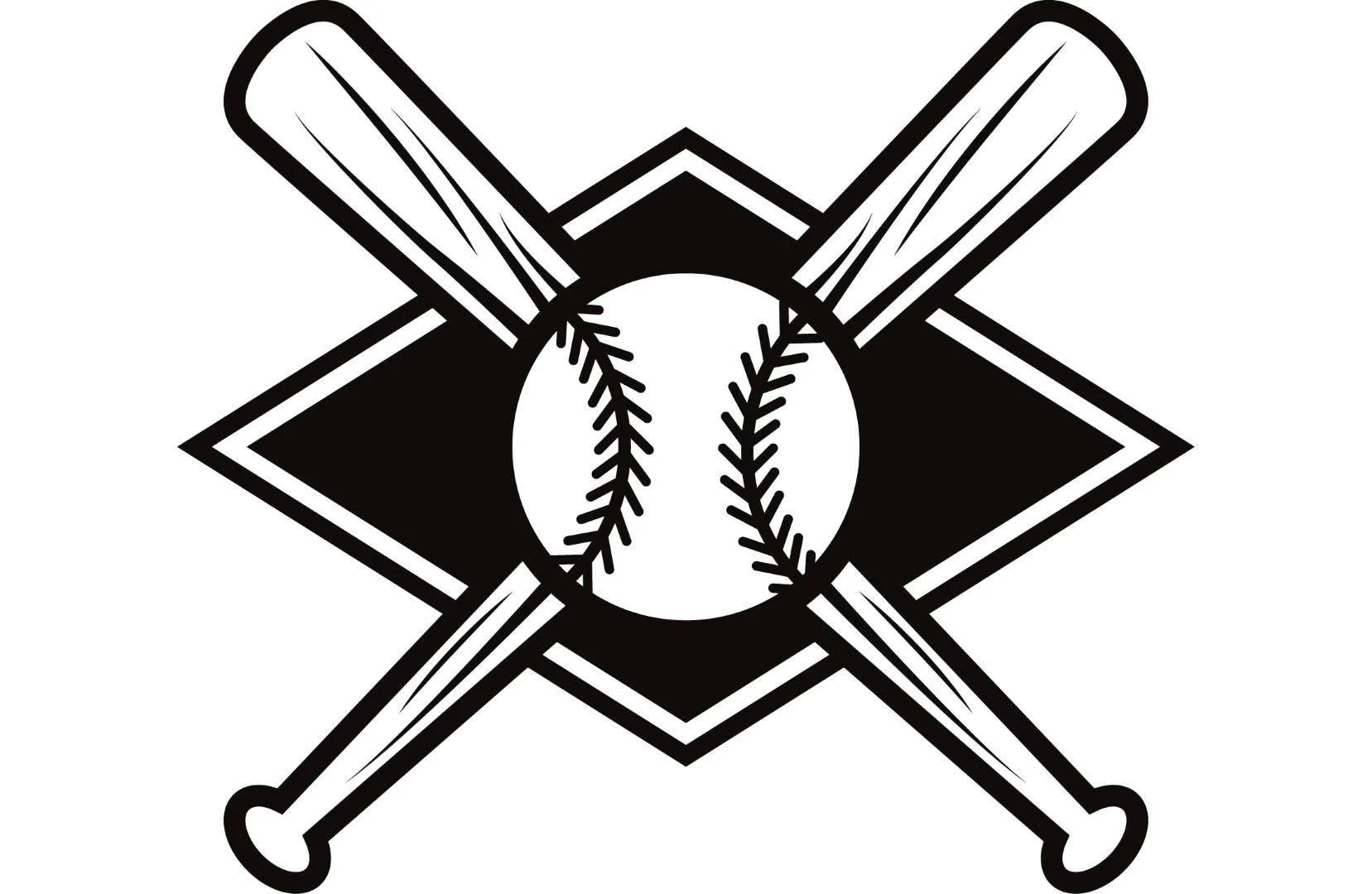 Bat and Ball Logo LogoDix
