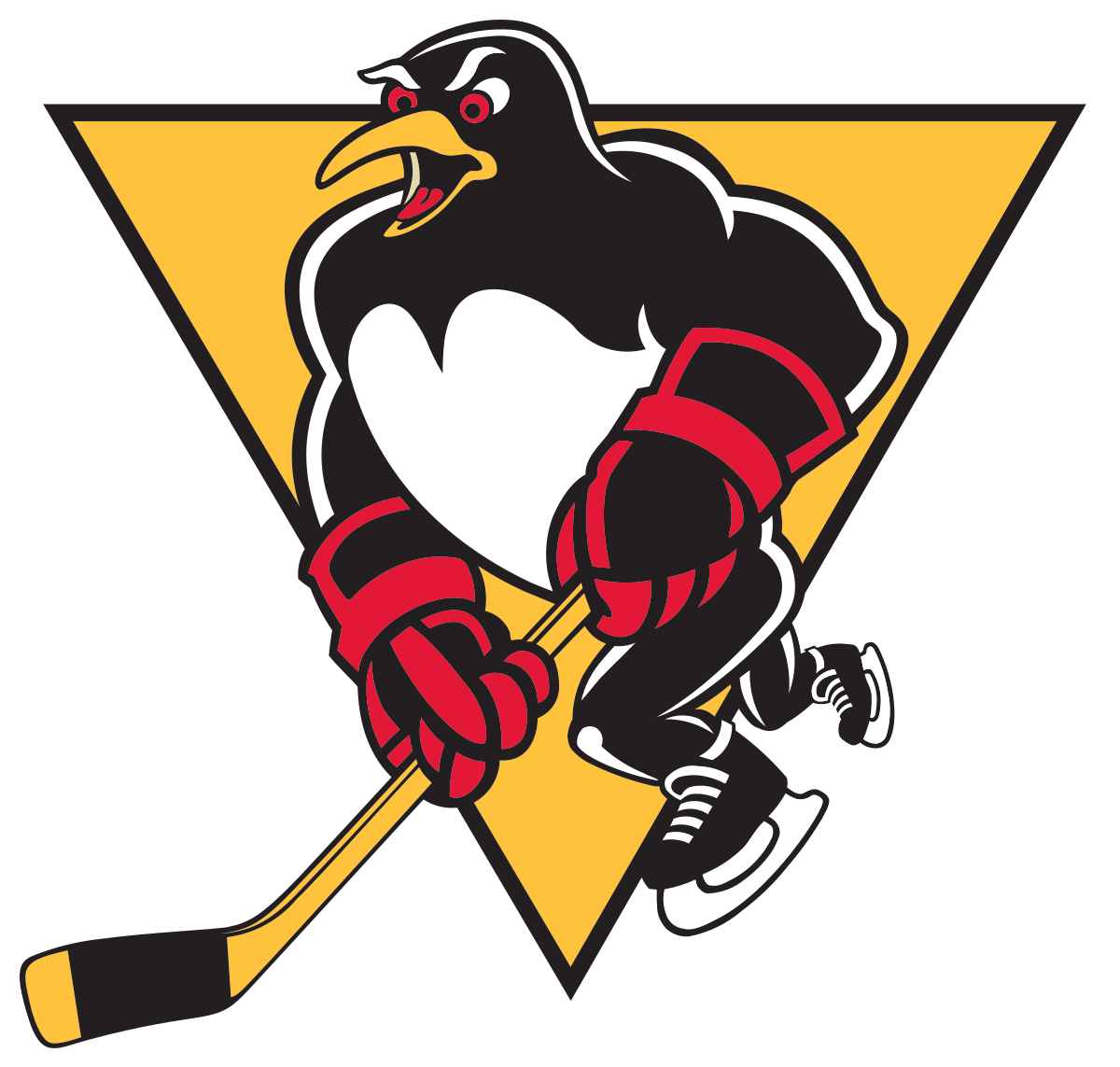 Black and White Penguins Logo LogoDix