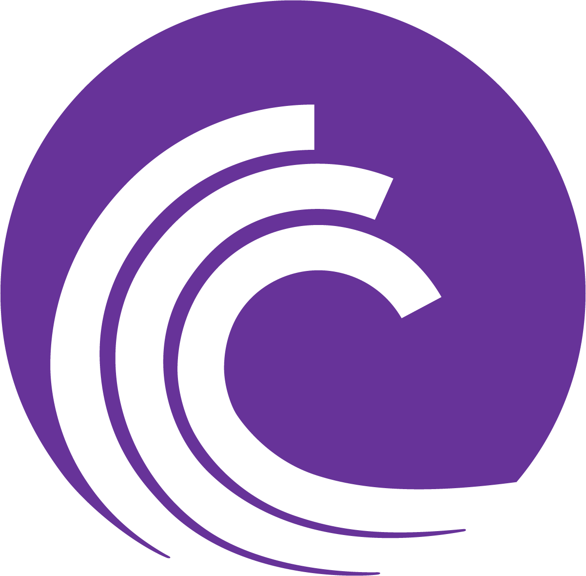 Waves White with Purple Circle Logo LogoDix