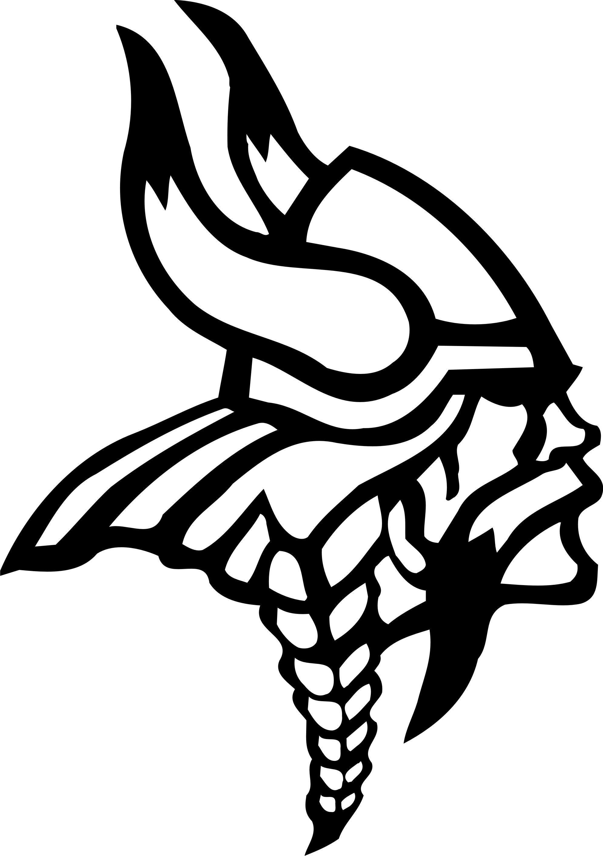Black and White Vikings Logo LogoDix