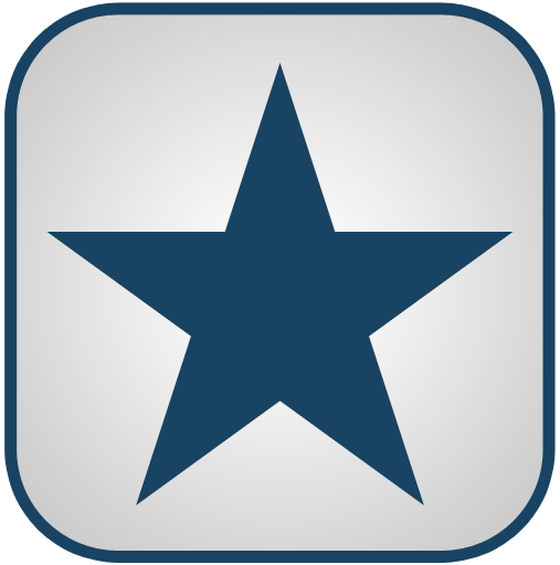 Blue and White Star Logo LogoDix