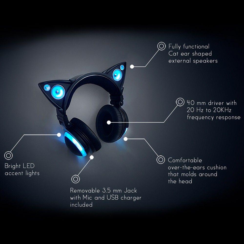 Blue Cat with Headphones Logo LogoDix