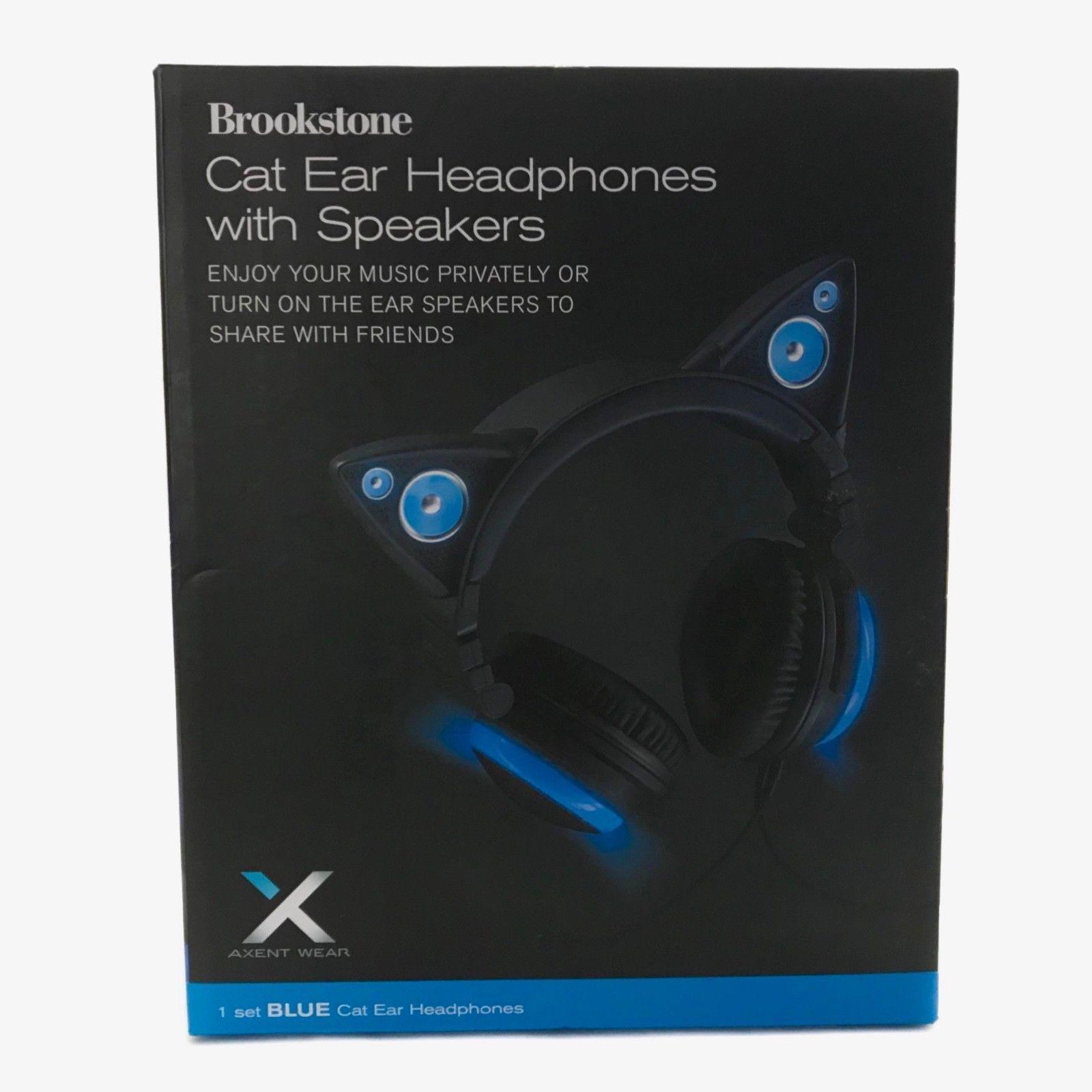 Blue Cat with Headphones Logo LogoDix