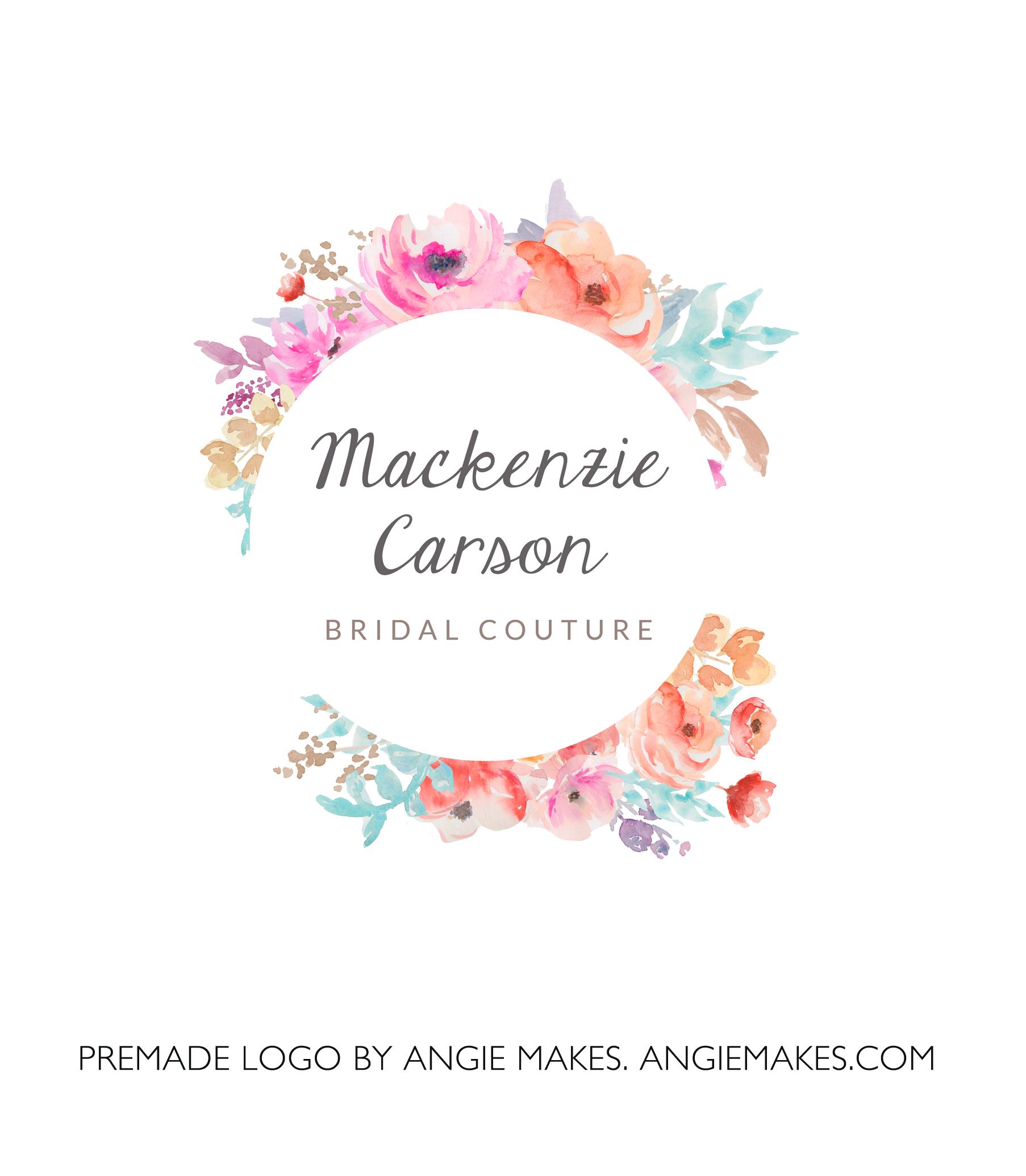 Floral Wreath Logo LogoDix