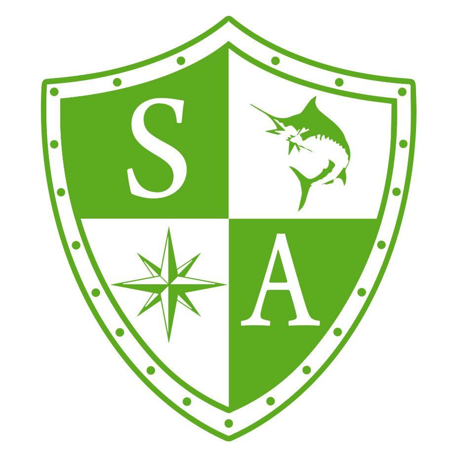 Green Shield with Company Logo LogoDix