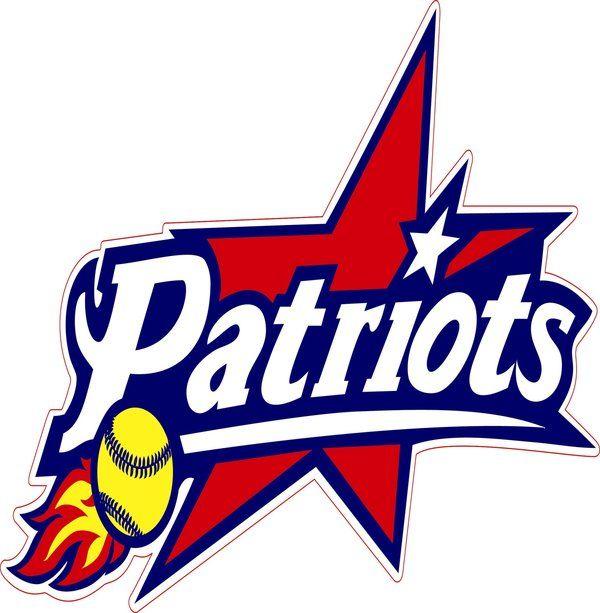 Red Blue and White Softball Logo LogoDix