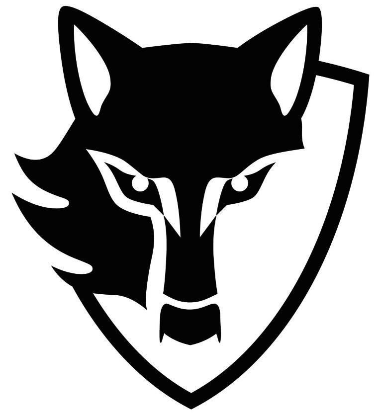 Black and White Wolf Logo
