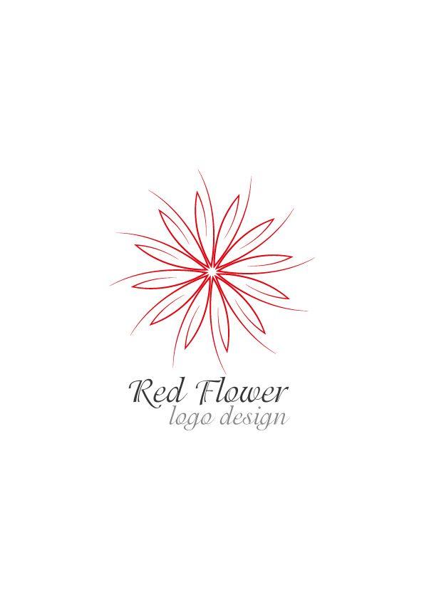 Red Flower Logo LogoDix