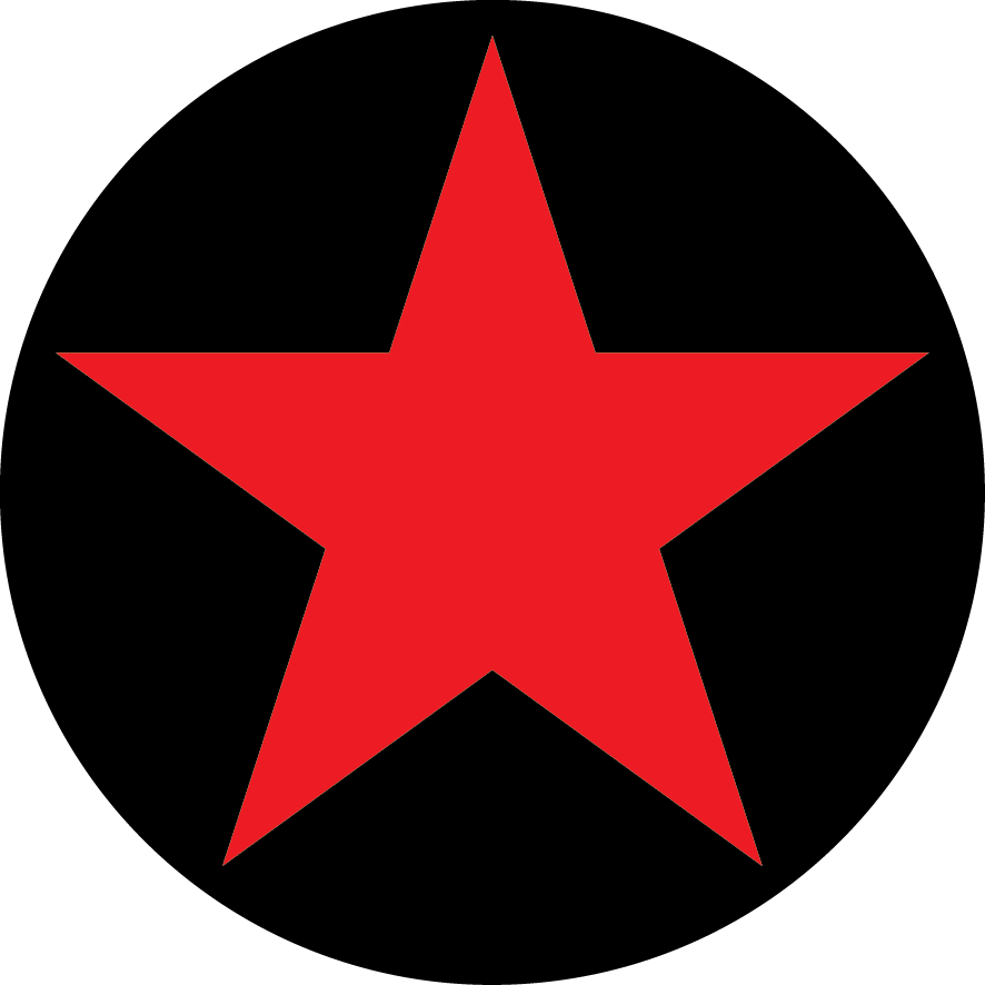 Red and Black Star Logo LogoDix