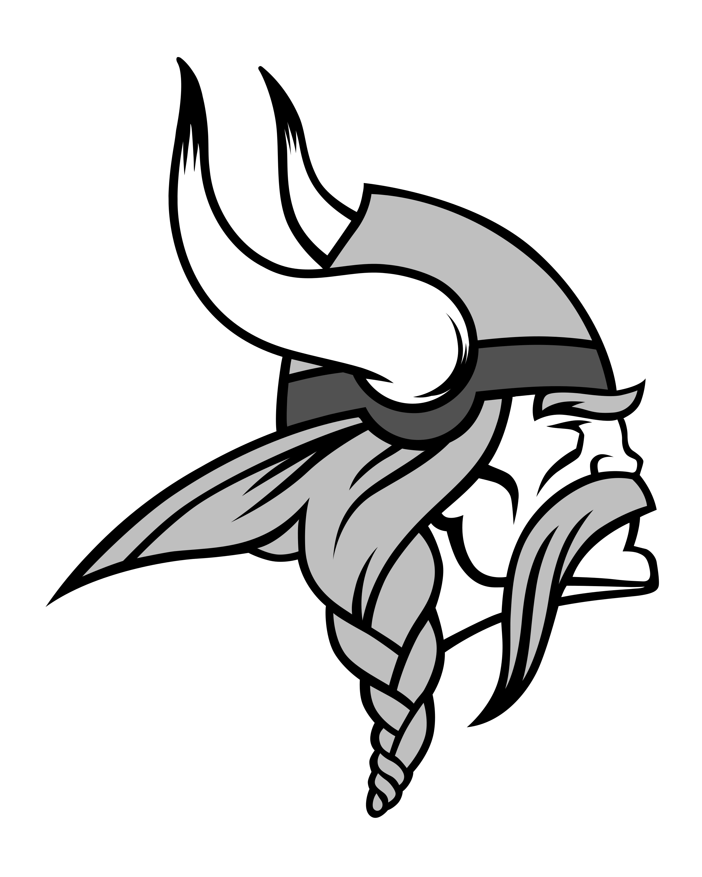 Black and White Vikings Logo LogoDix
