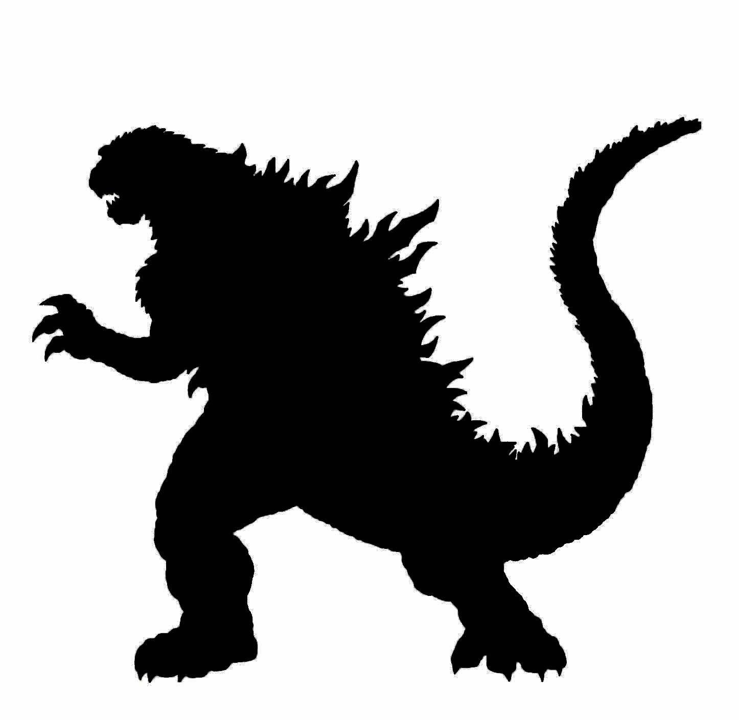 Godzilla Black and White Logo LogoDix