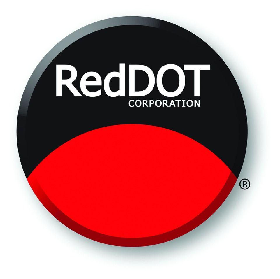White Circle Red Dot Logo LogoDix