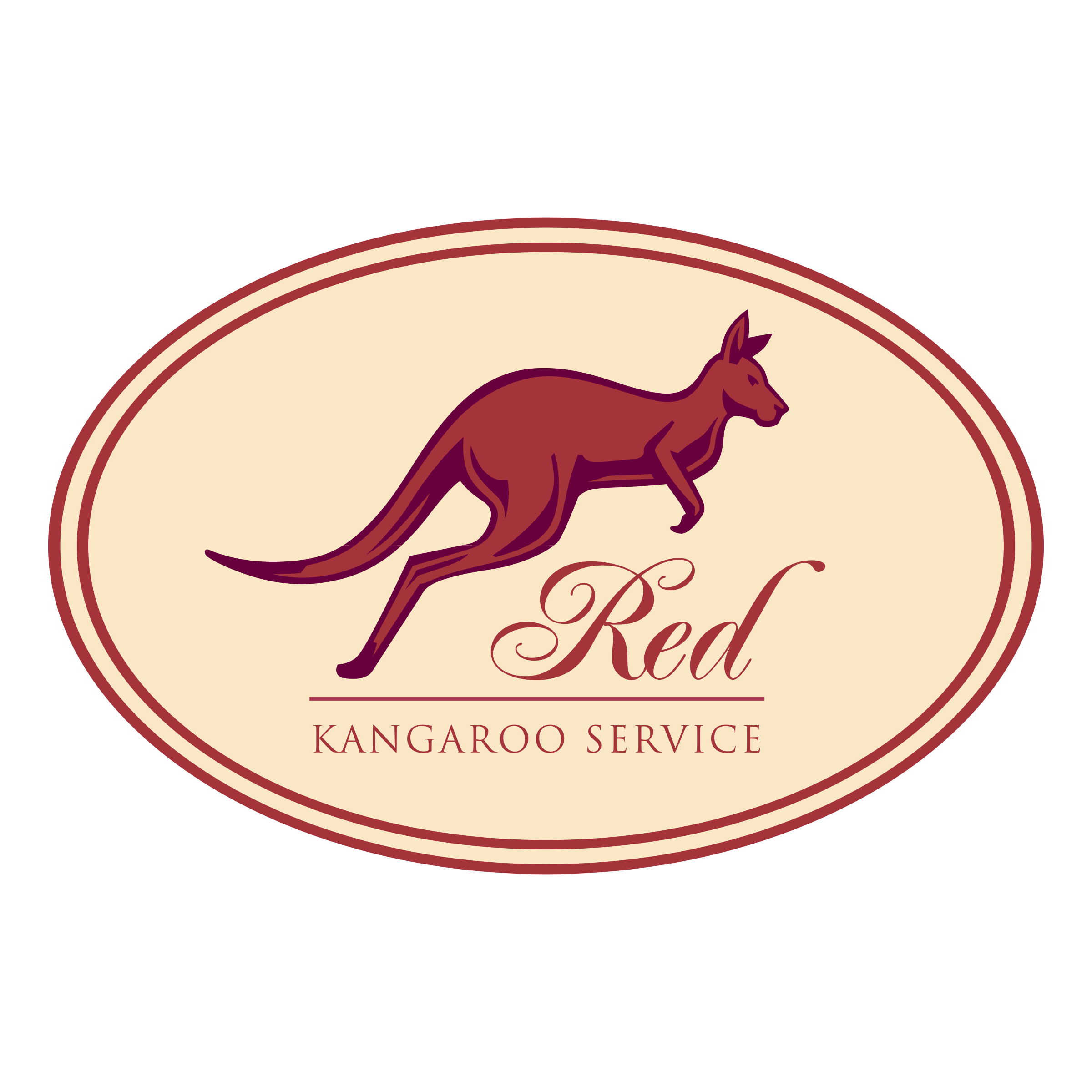 Red Kangaroo Logo LogoDix