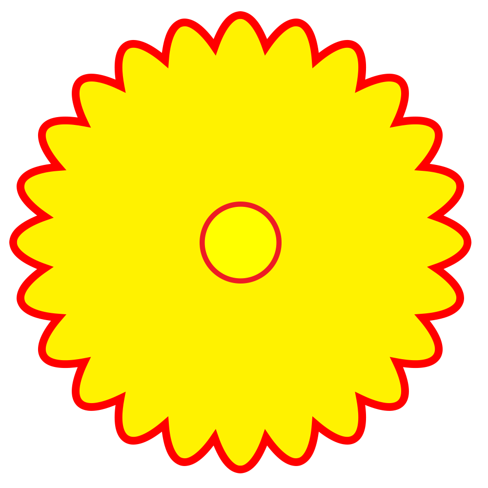 Red and Yellow Flower Logo