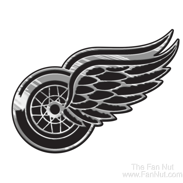 Black and White Detroit Red Wings Logo LogoDix