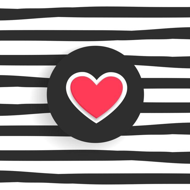 Black and Red Heart Logo LogoDix