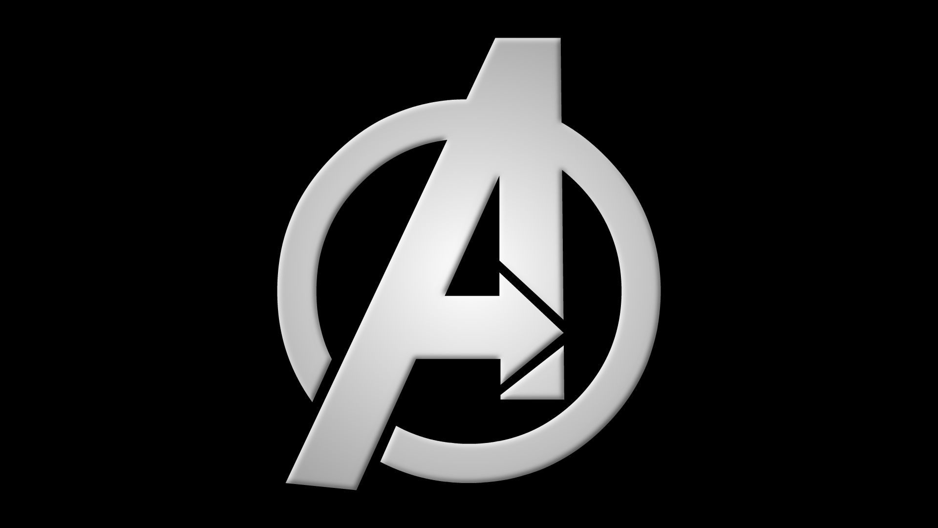 The Avengers Black and White Logo LogoDix