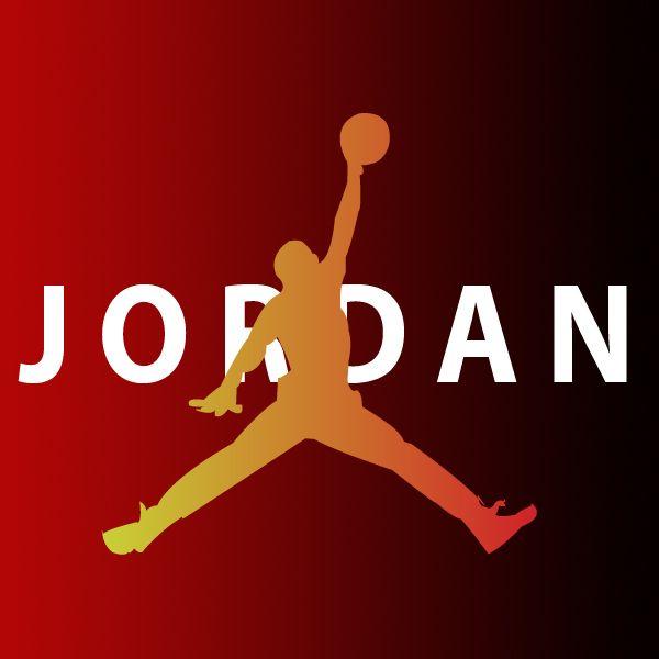 Red and White Jordan Logo LogoDix