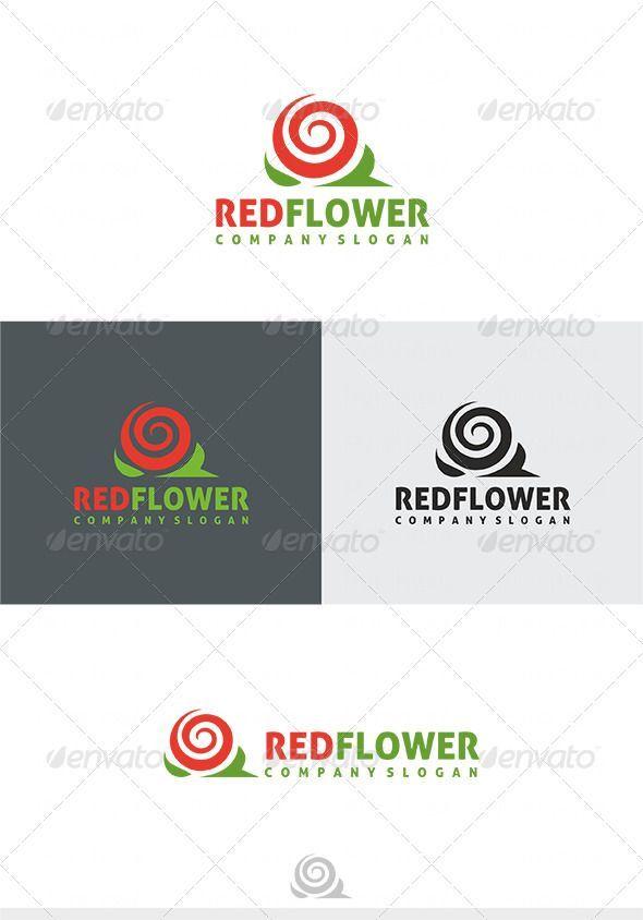 Red Flowers Logo LogoDix