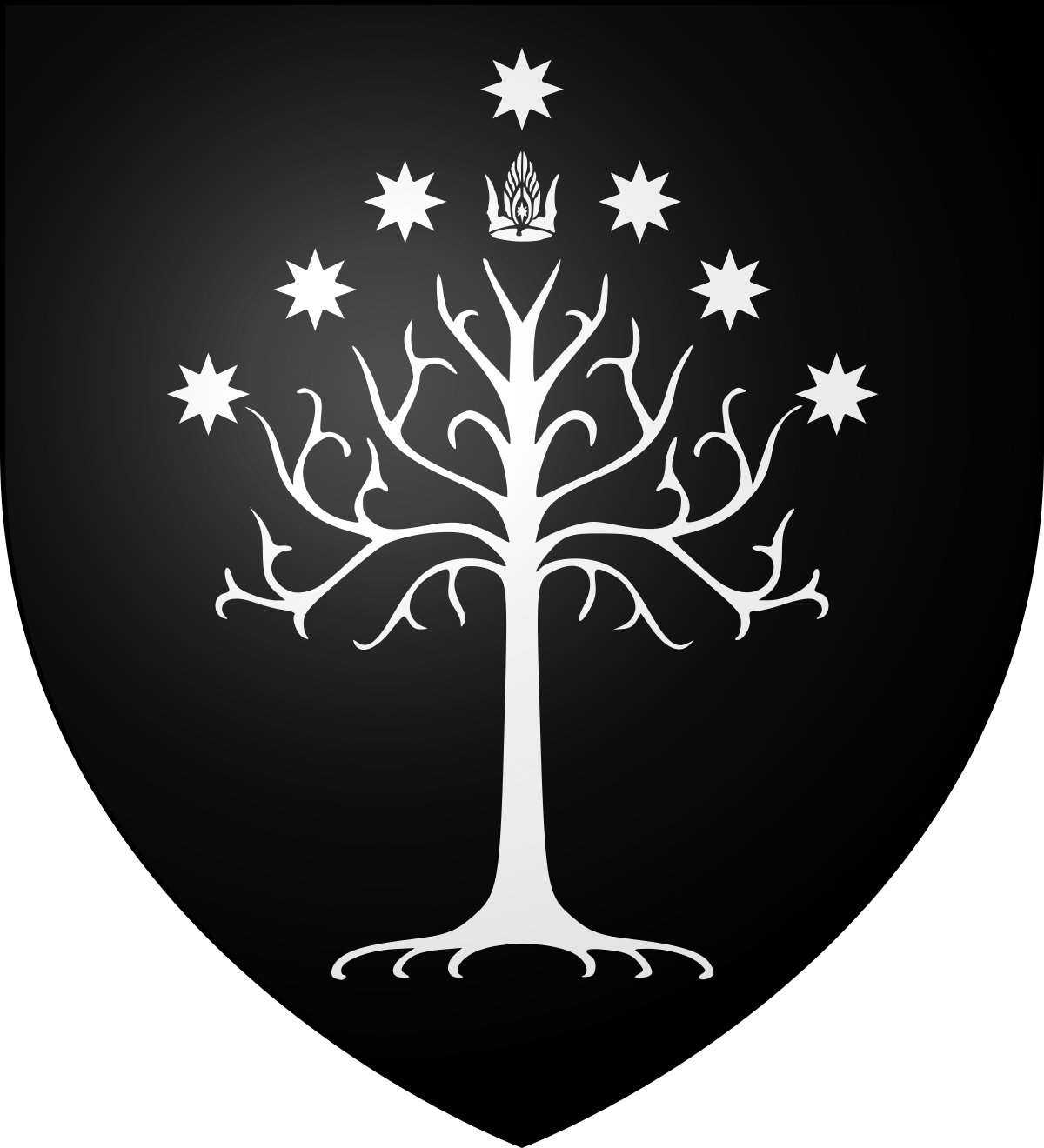 Black and White Tree in Circle Logo LogoDix