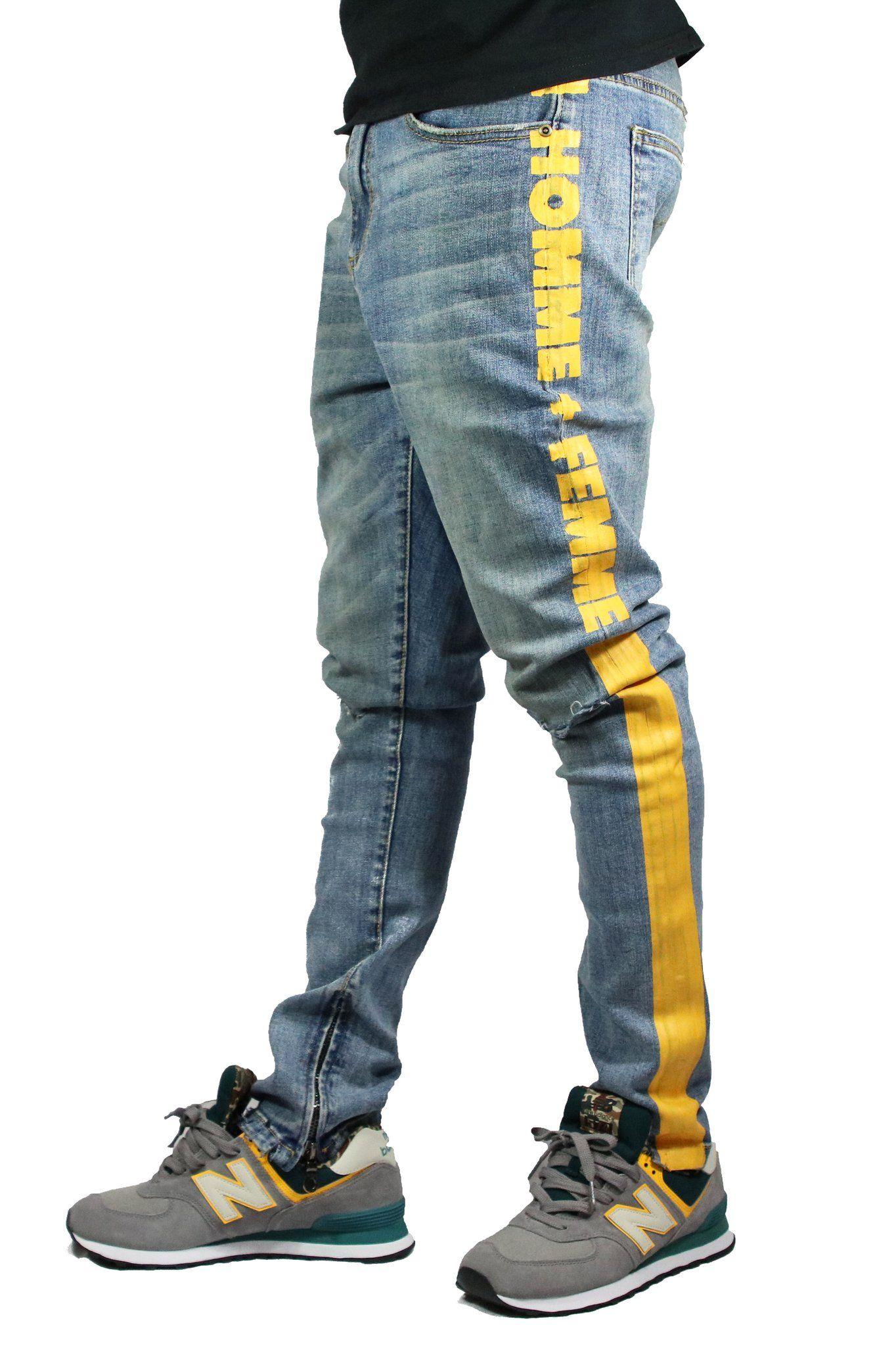 Blue and Yellow Stripe Logo LogoDix