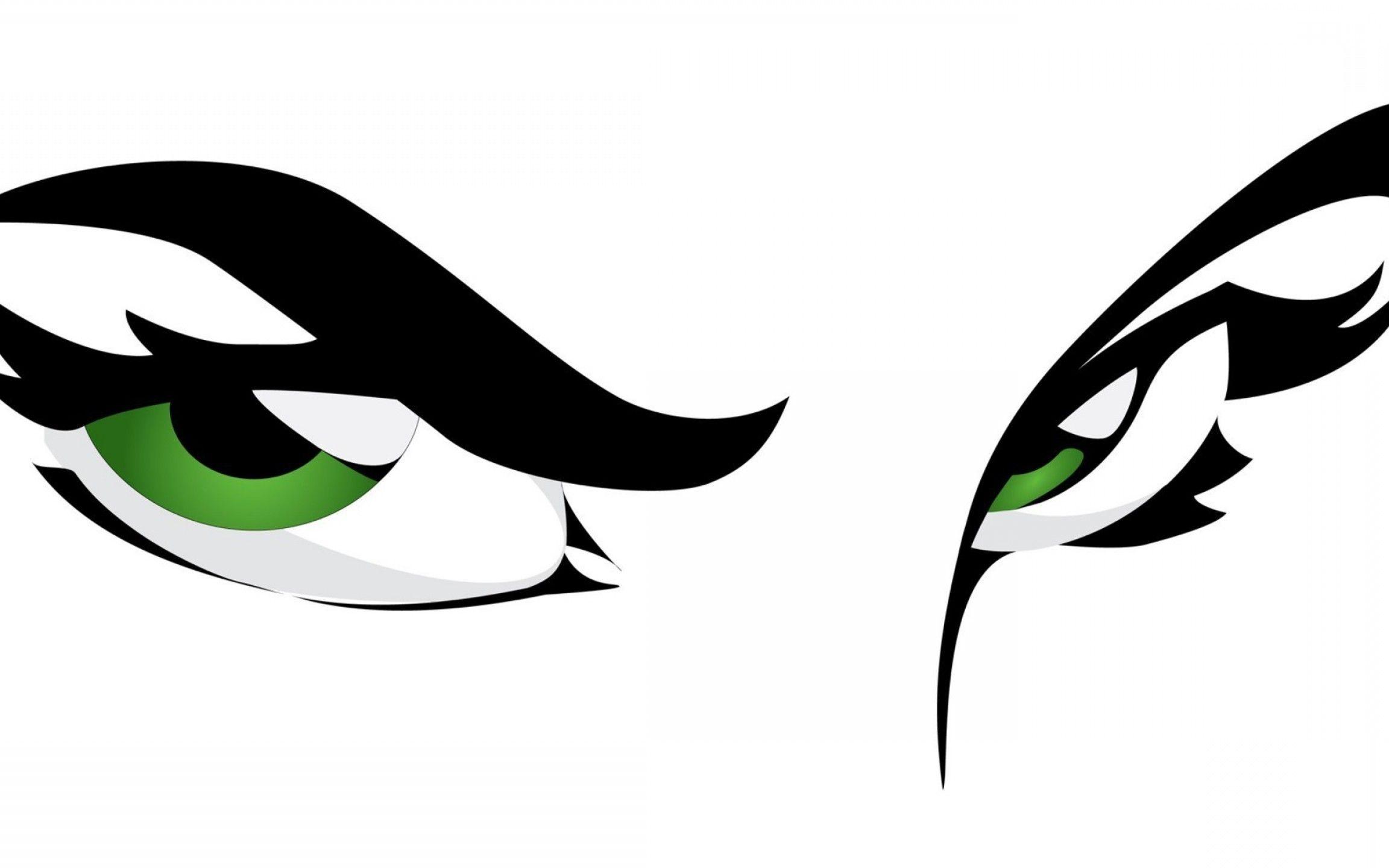 White and Green Eye Logo LogoDix