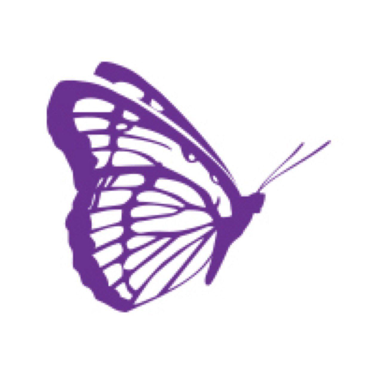 Purple Butterfly Logo LogoDix